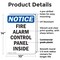 Signmission Fire Alarm Control Panel Inside, 10 in W x Rectangle, Plastic OS-2PACK-NS-P-1014-V-12520 - alternate 2